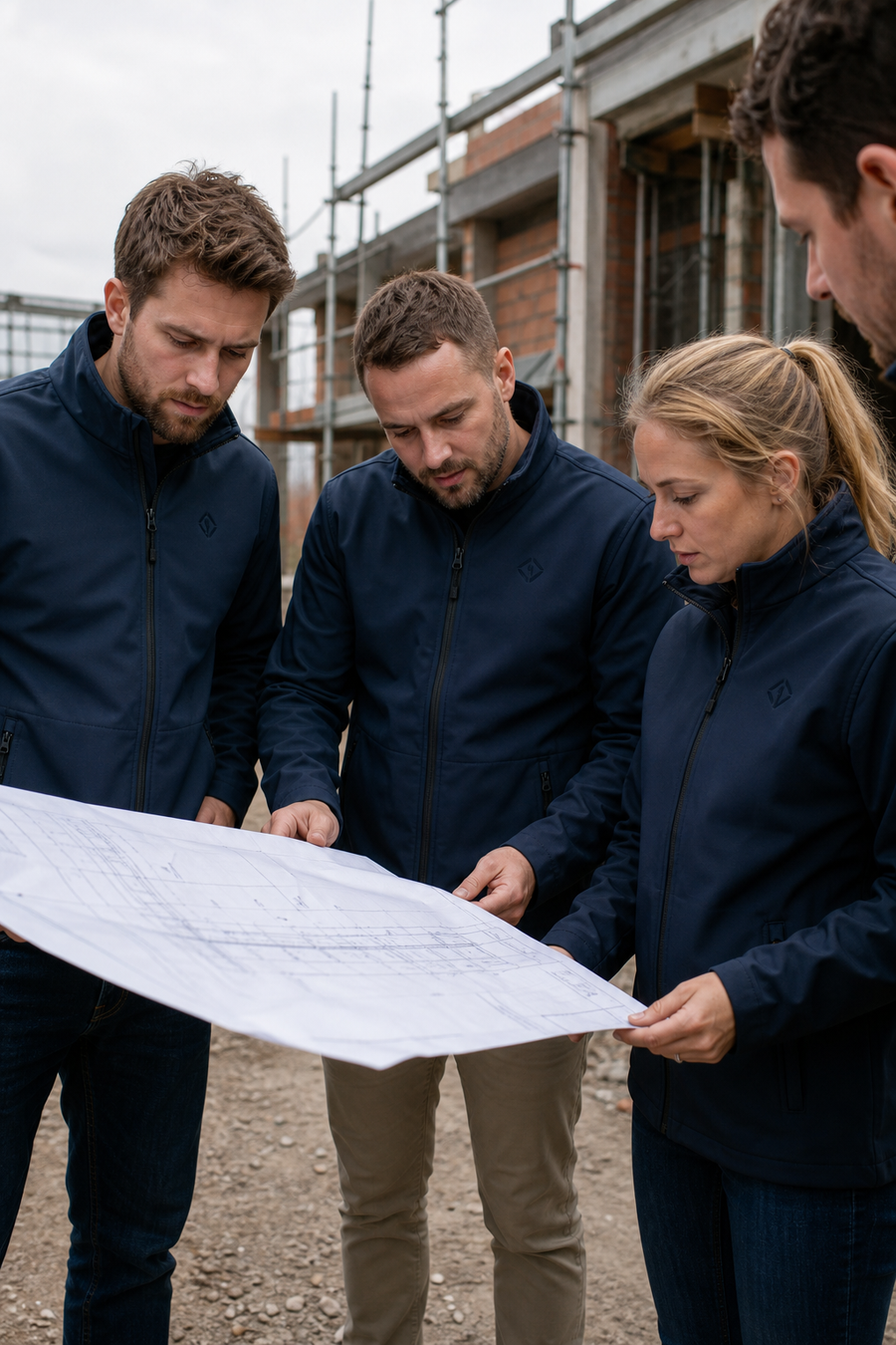 A team wearing matching custom jackets