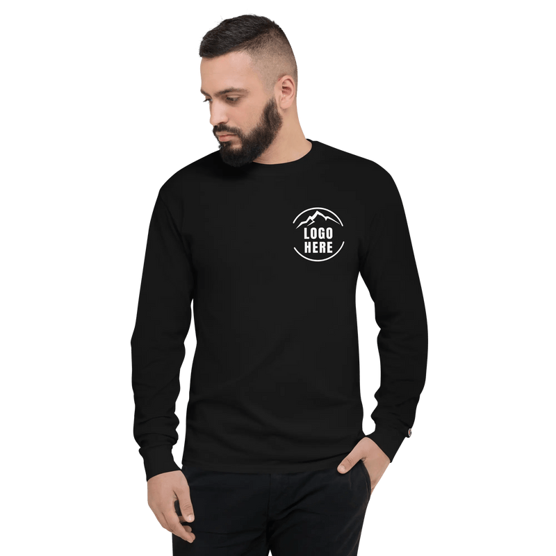 Custom Men's Champion Printed Long Sleeve T-Shirt - Arklavo