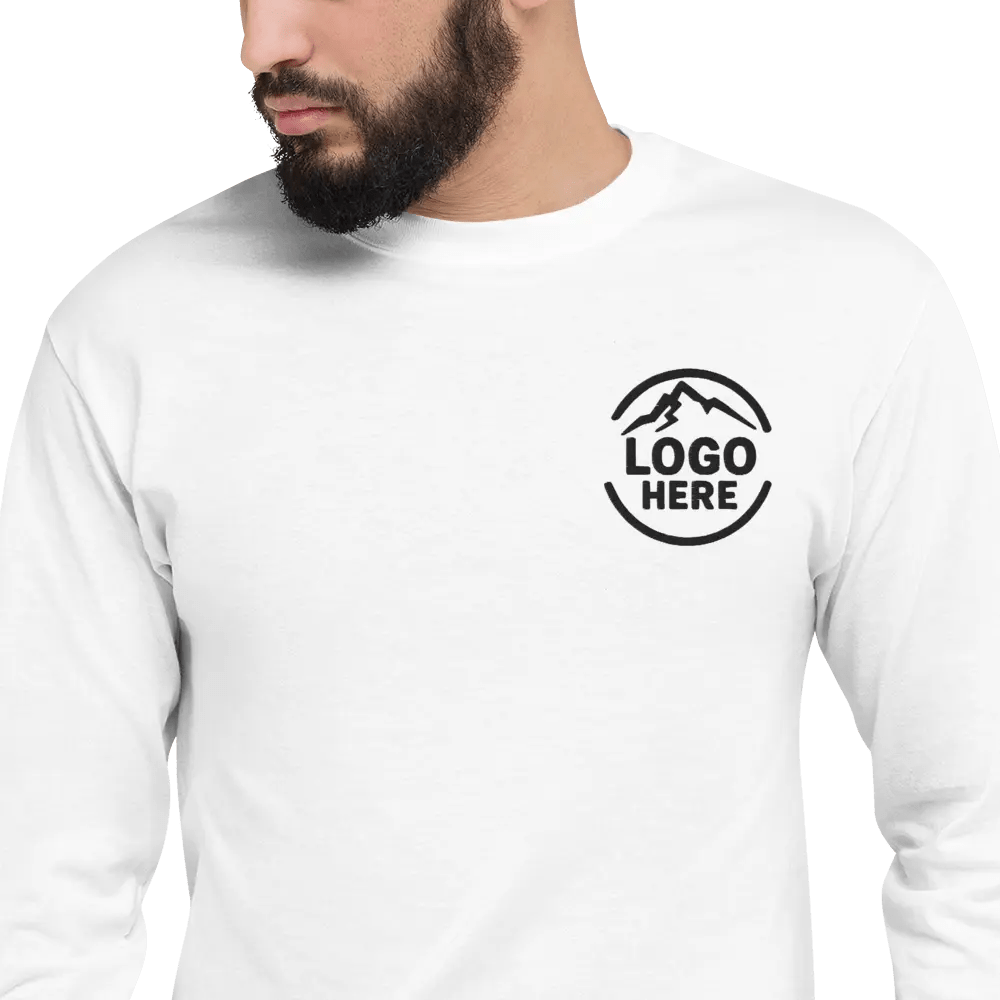 Custom Men's Champion Embroidered Long Sleeve T-Shirt - Arklavo
