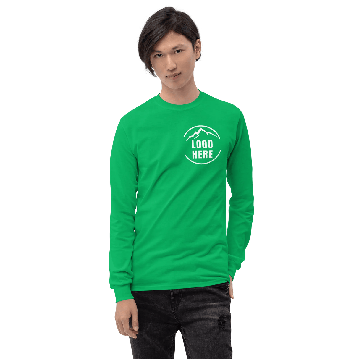 Custom Men's Gildan Printed Long Sleeve T-Shirt - Arklavo