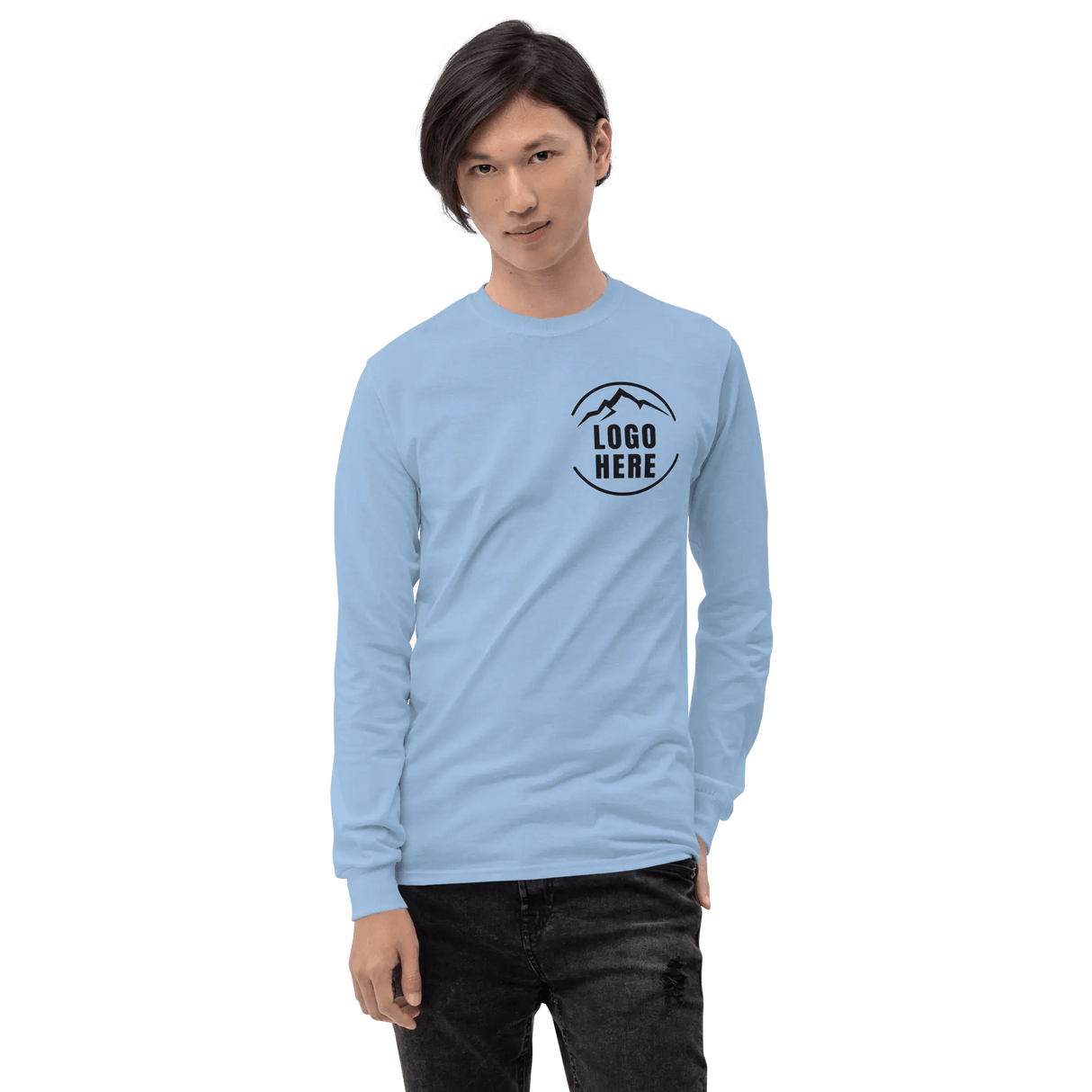 Custom Men's Gildan Printed Long Sleeve T-Shirt - Arklavo