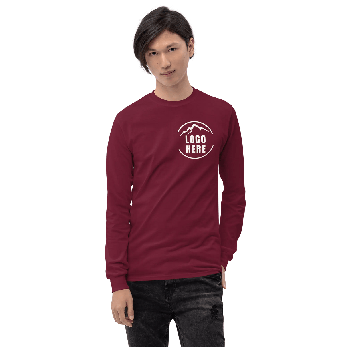 Custom Men's Gildan Printed Long Sleeve T-Shirt - Arklavo