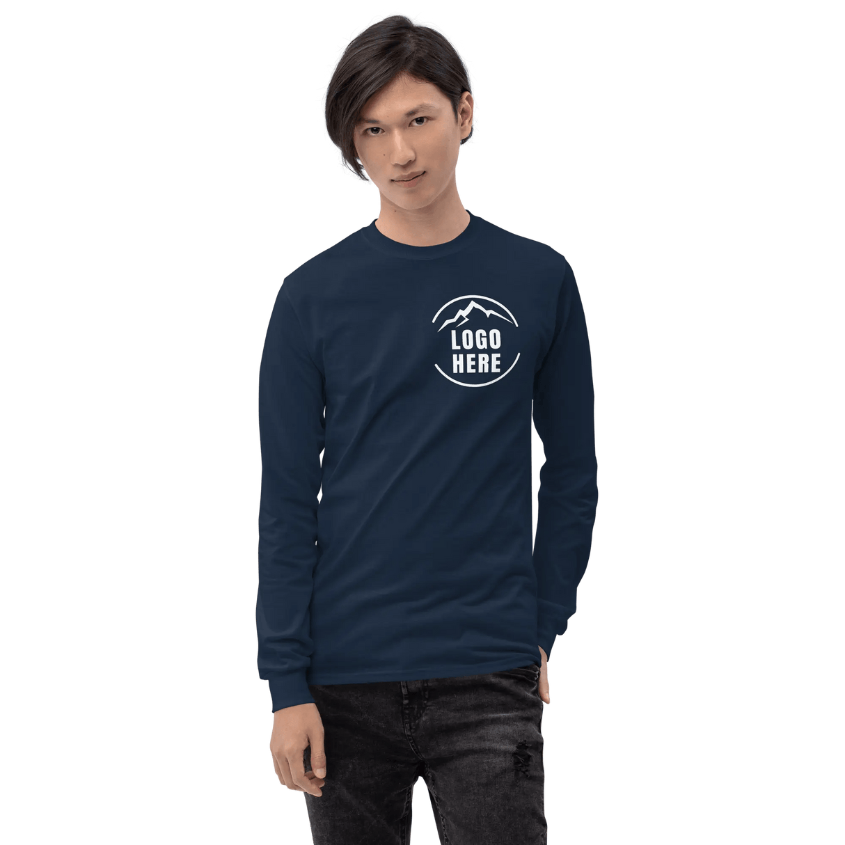 Custom Men's Gildan Printed Long Sleeve T-Shirt - Arklavo