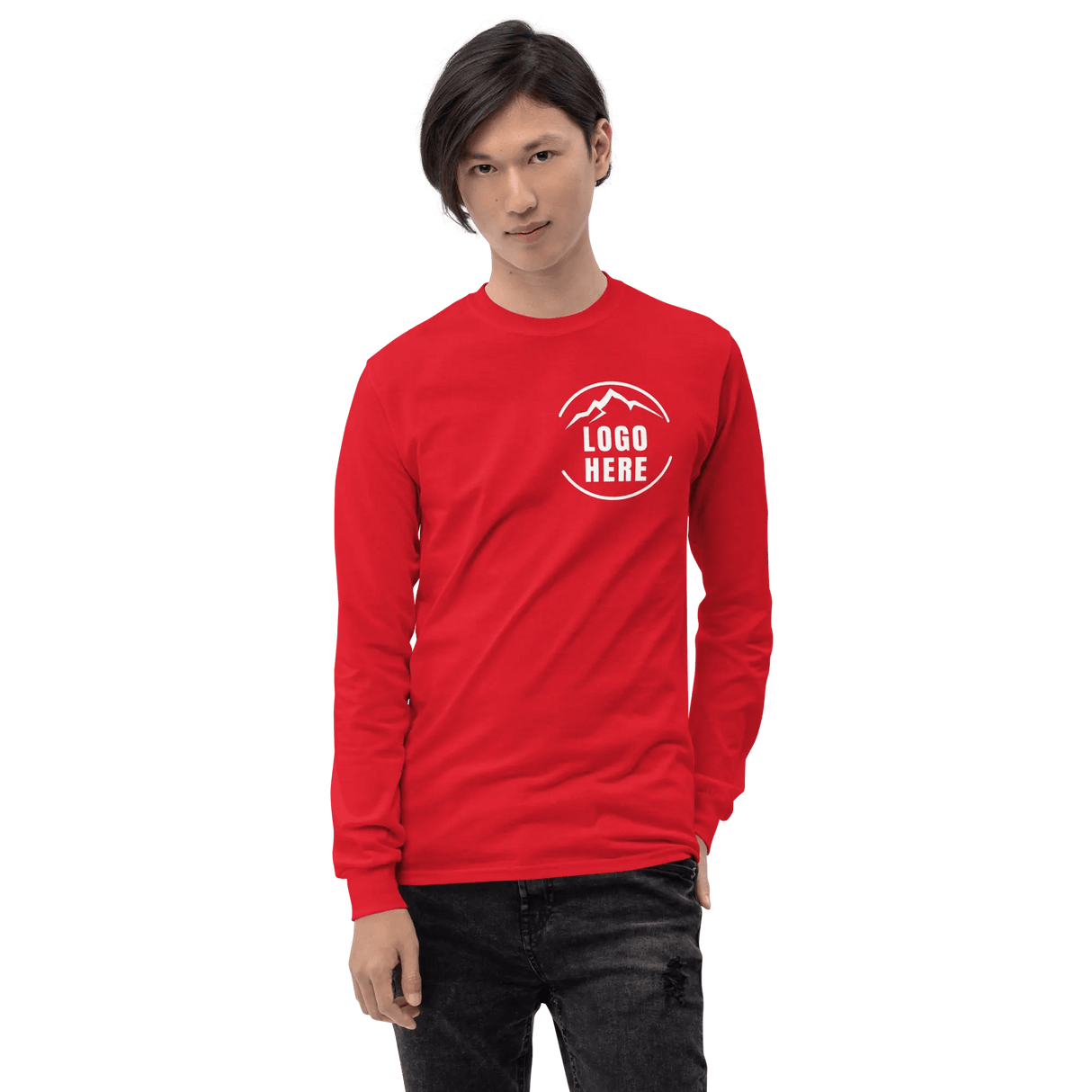 Custom Men's Gildan Printed Long Sleeve T-Shirt - Arklavo