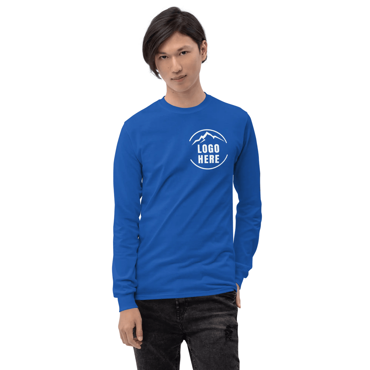 Custom Men's Gildan Printed Long Sleeve T-Shirt - Arklavo