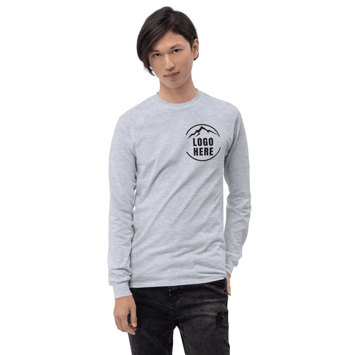 Custom Men's Gildan Printed Long Sleeve T-Shirt - Arklavo