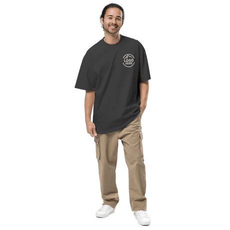 Custom Men's AS Colour Embroidered Oversized T-Shirt - Arklavo