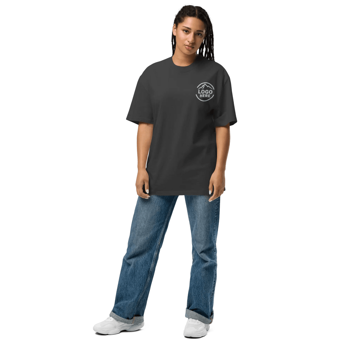 Custom Women's AS Colour Embroidered Oversized T-Shirt - Arklavo