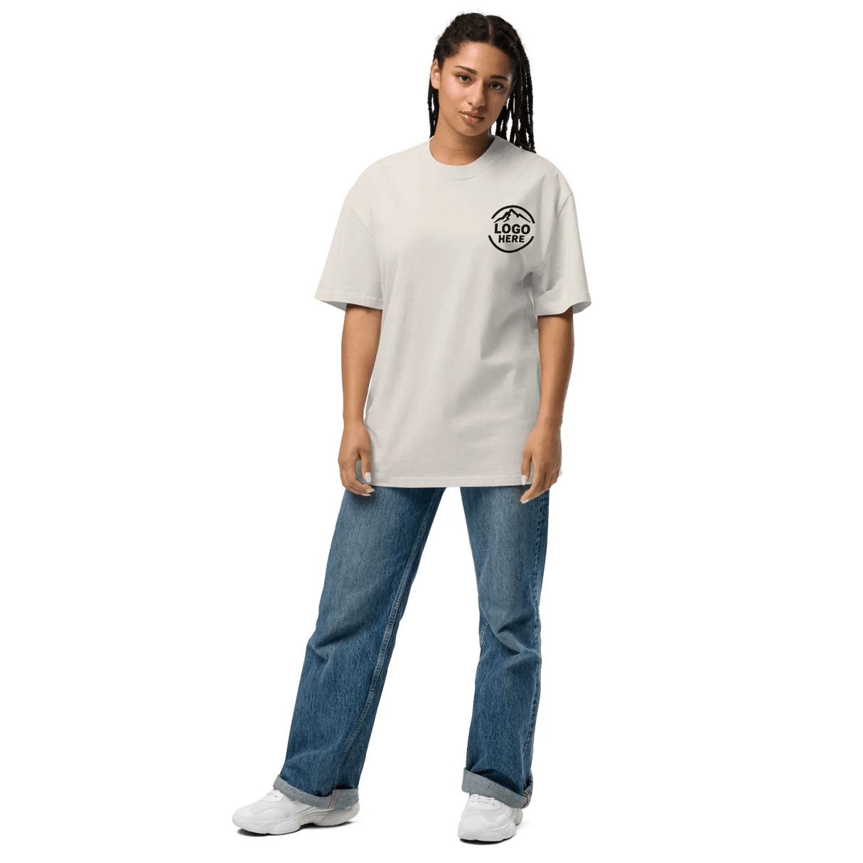 Custom Women's AS Colour Embroidered Oversized T-Shirt - Arklavo