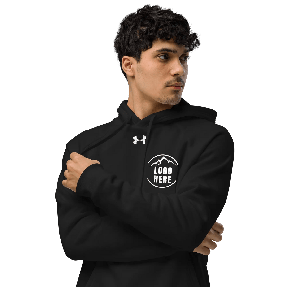 Custom Men's Under Armour Printed Comfort Fleece Pullover Hoodie - Arklavo