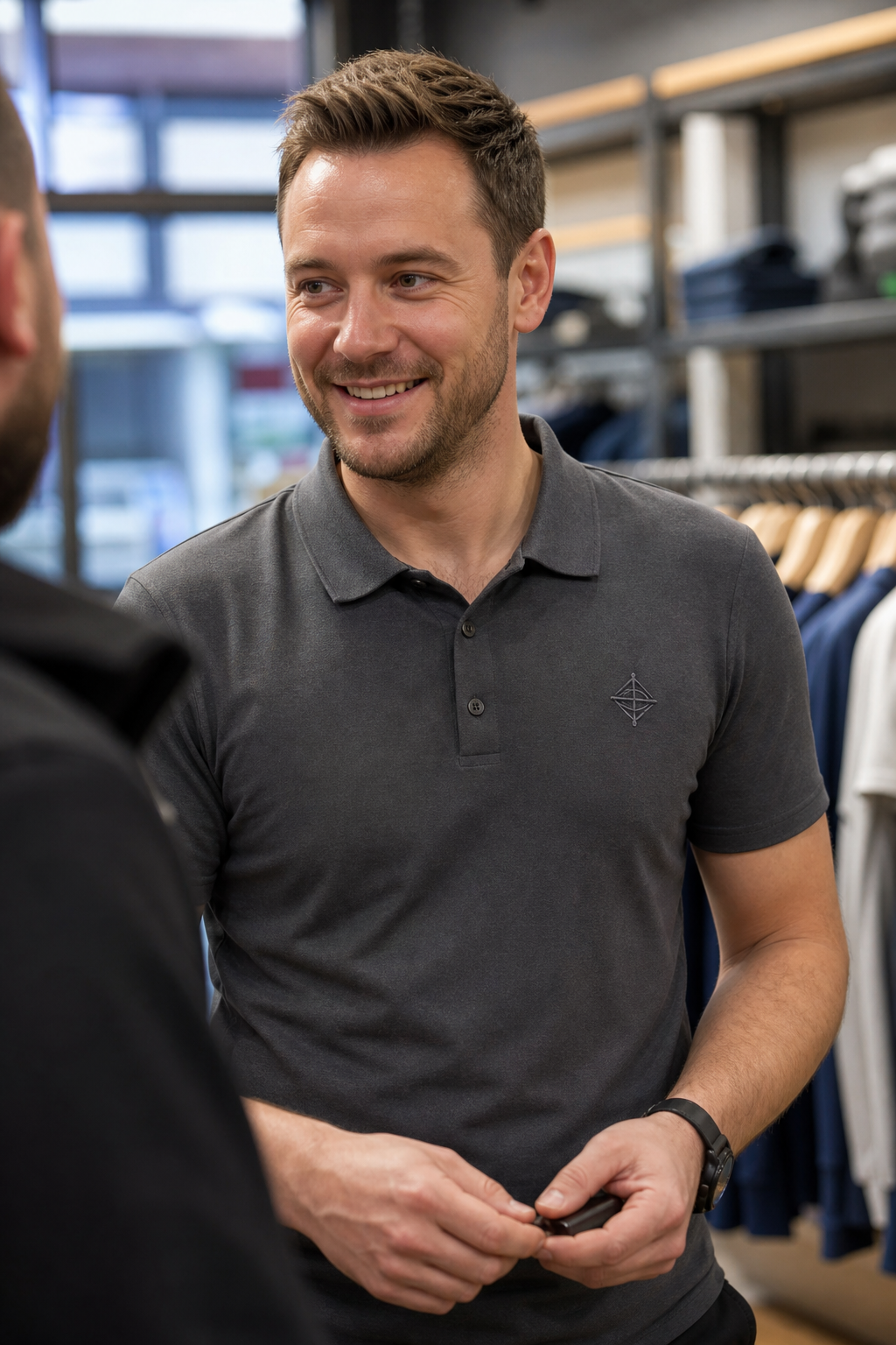 Custom branded uniform with an embroidered logo