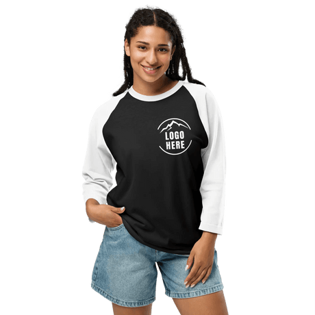 Custom Women's Tultex Printed Raglan Baseball Shirt - Arklavo