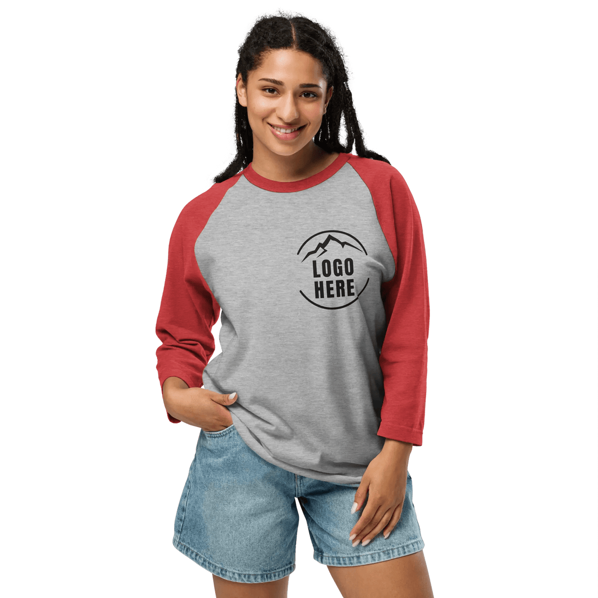 Custom Women's Tultex Printed Raglan Baseball Shirt - Arklavo