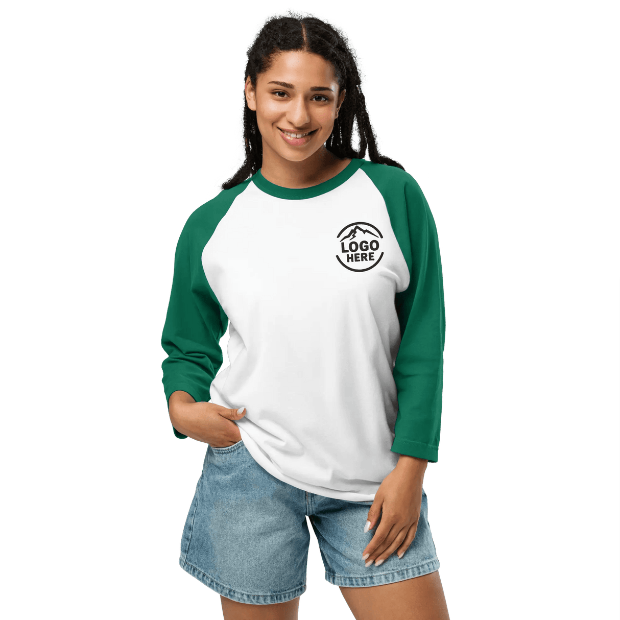 Custom Women's Tultex Embroidered Raglan Baseball Shirt - Arklavo