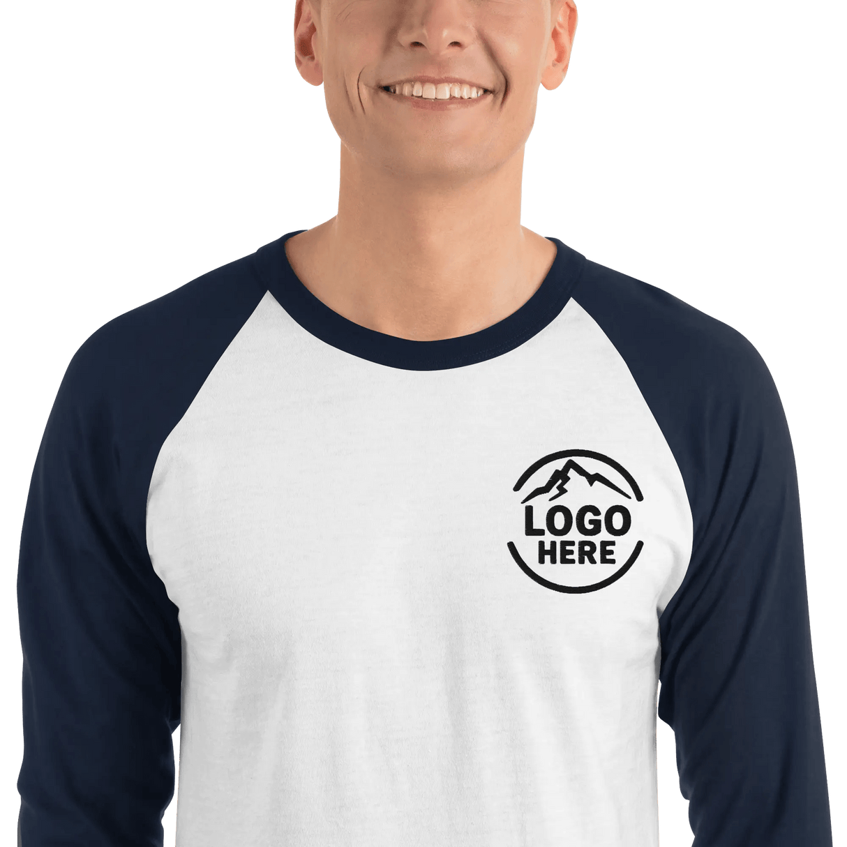 Custom Men's Tultex Embroidered Raglan Baseball Shirt - Arklavo