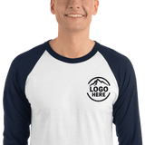 Custom Men's Tultex Embroidered Raglan Baseball Shirt - Arklavo