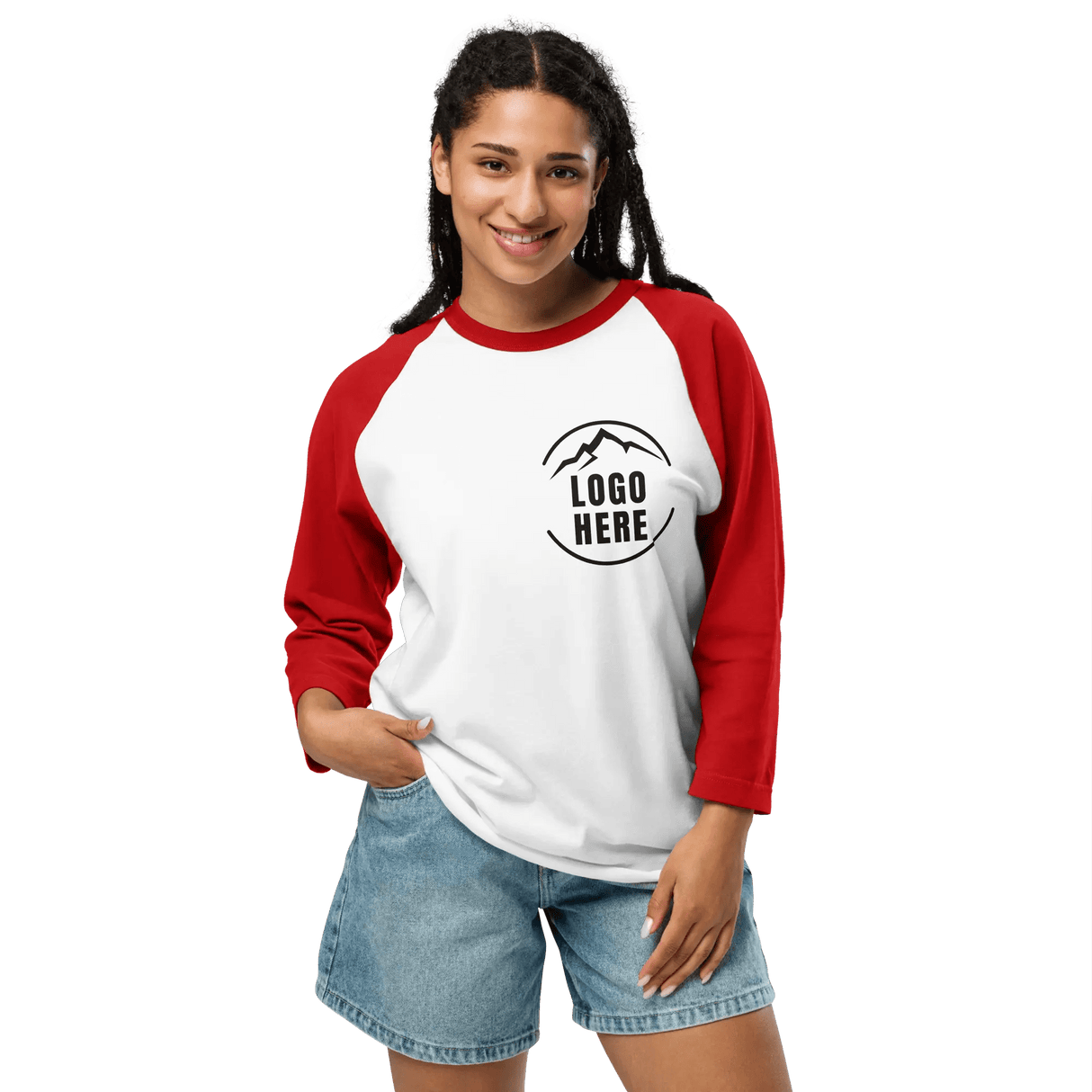 Custom Women's Tultex Printed Raglan Baseball Shirt - Arklavo