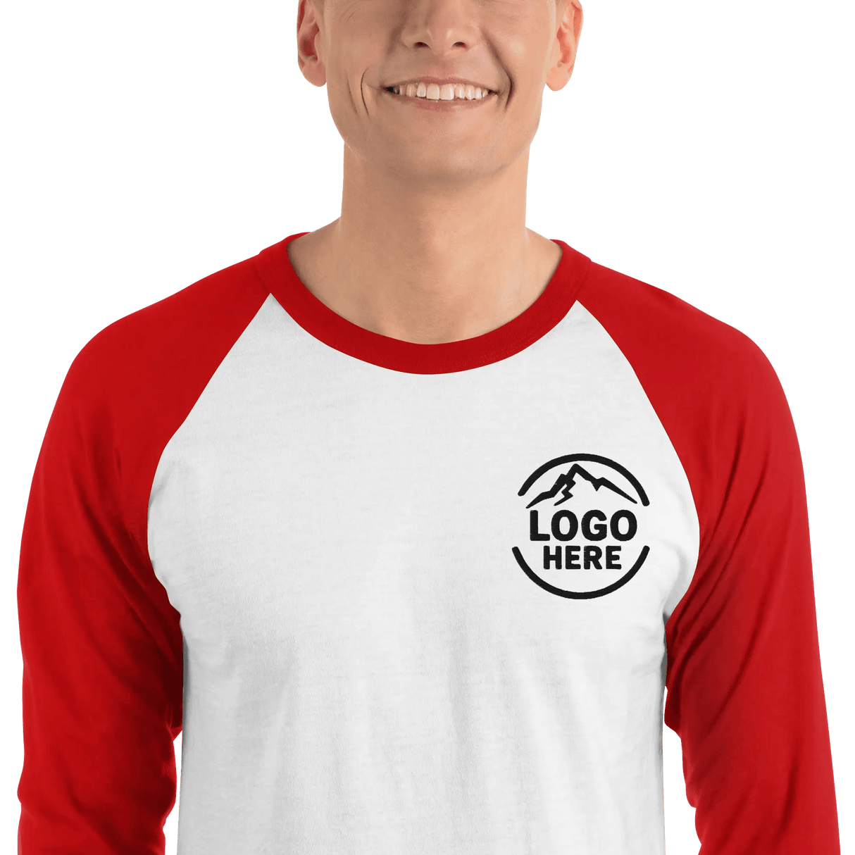 Custom Men's Tultex Embroidered Raglan Baseball Shirt - Arklavo