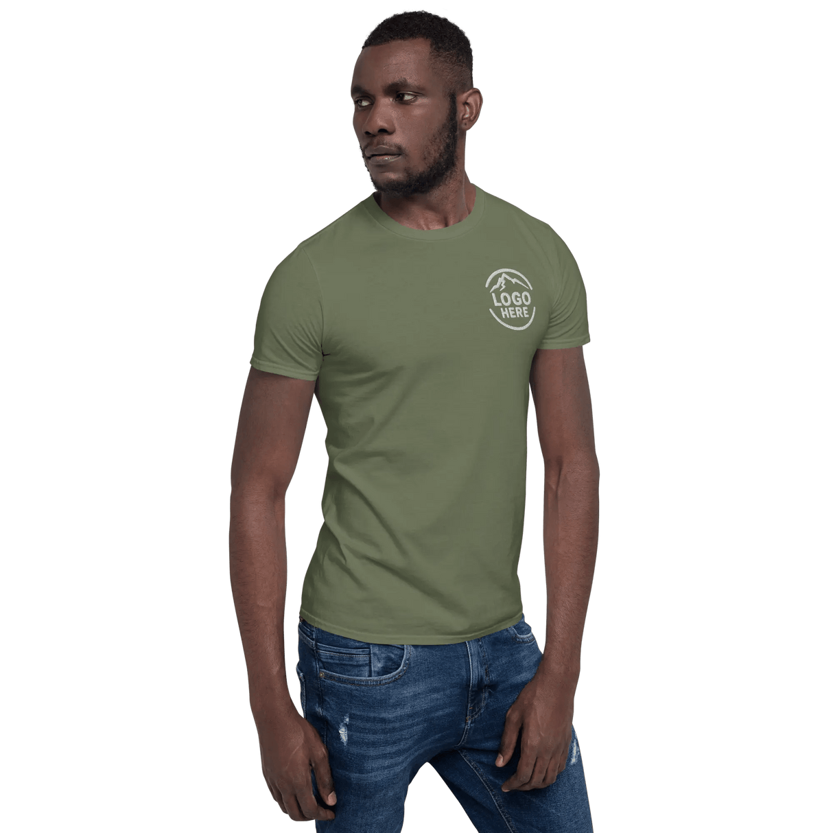 Custom Men's Gildan Embroidered Cotton T-Shirt - Arklavo