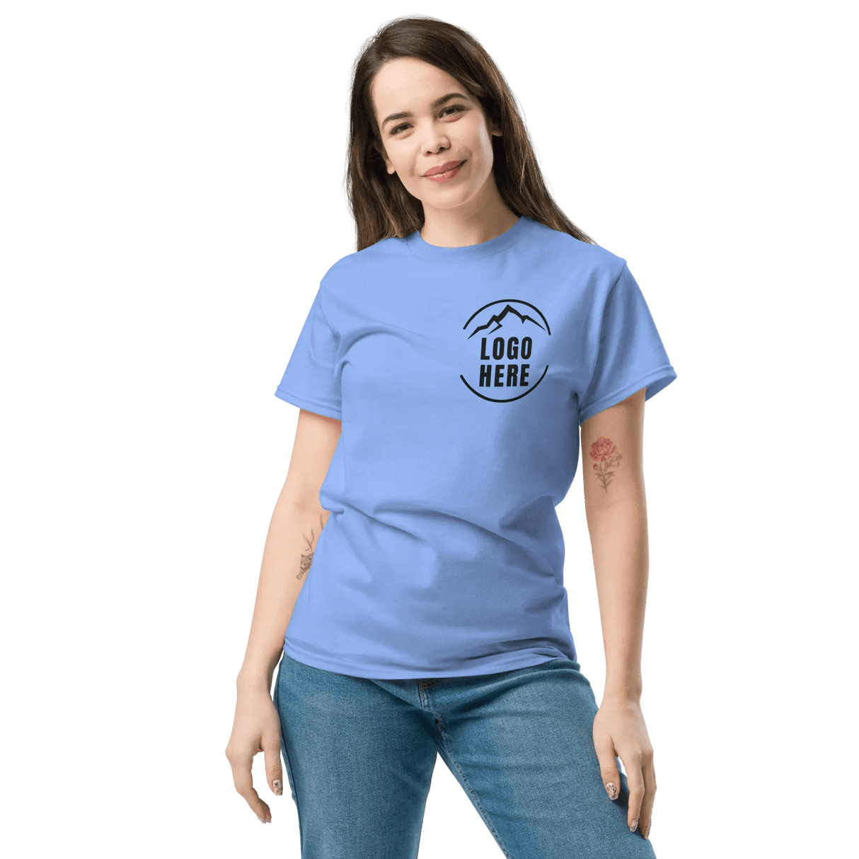 Custom Women's Gildan Printed Crewneck T-Shirt - Arklavo