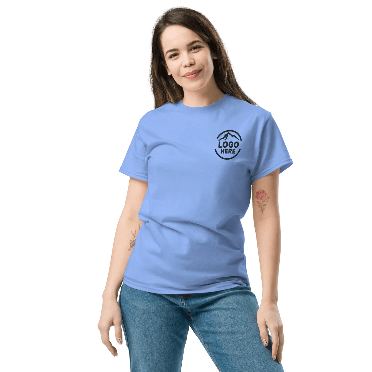 Custom Women's Gildan Embroidered Crewneck T-Shirt - Arklavo