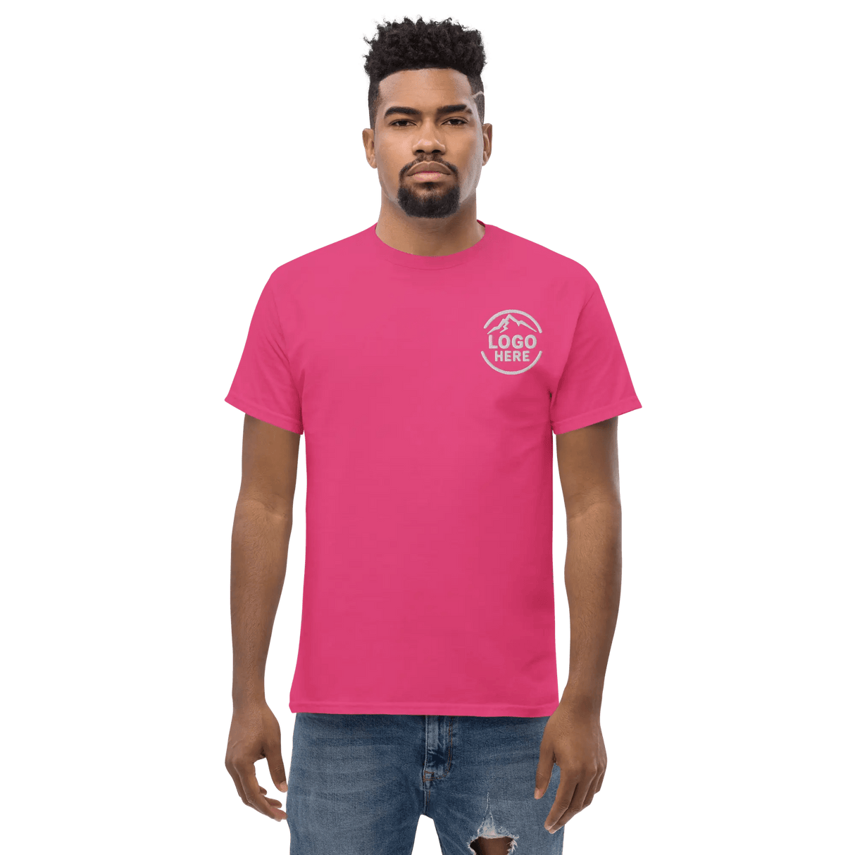 Custom Men's Gildan Embroidered Crewneck T-Shirt - Arklavo