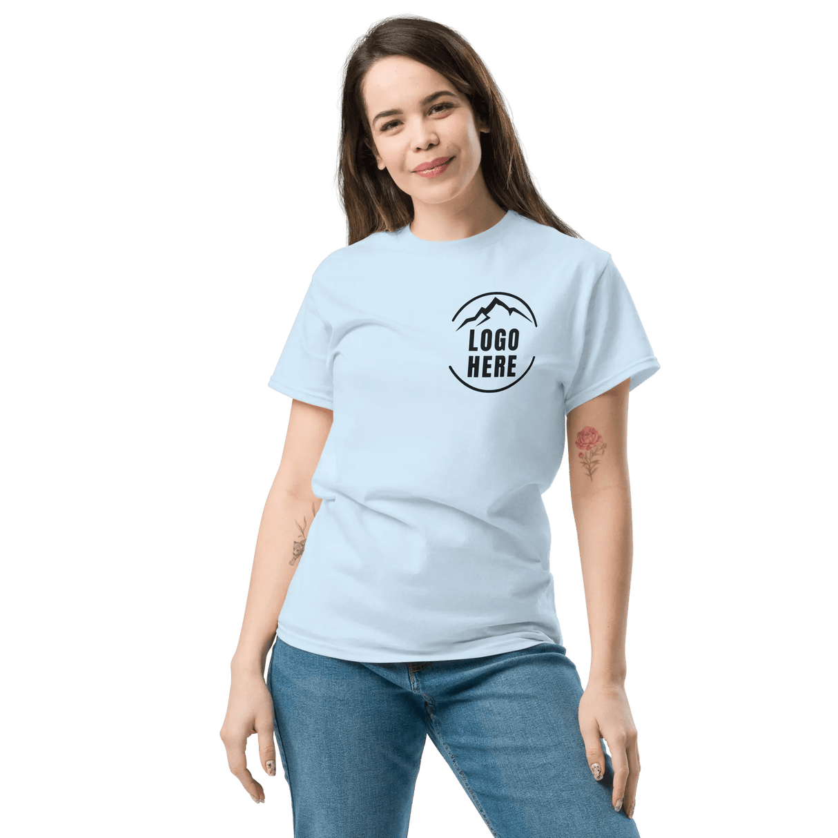 Custom Women's Gildan Printed Crewneck T-Shirt - Arklavo