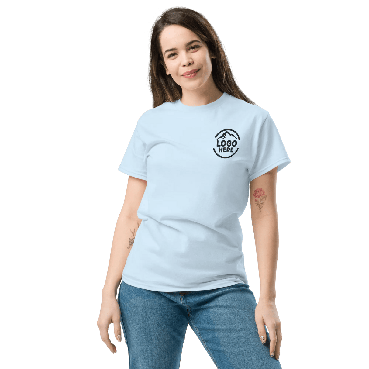 Custom Women's Gildan Embroidered Crewneck T-Shirt - Arklavo