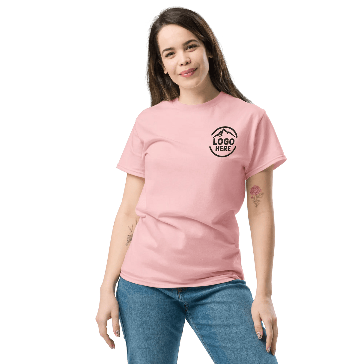 Custom Women's Gildan Embroidered Crewneck T-Shirt - Arklavo