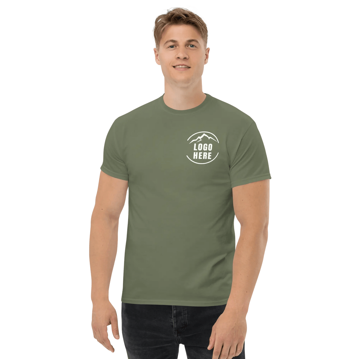 Custom Men's Gildan Printed Crewneck T-Shirt - Arklavo