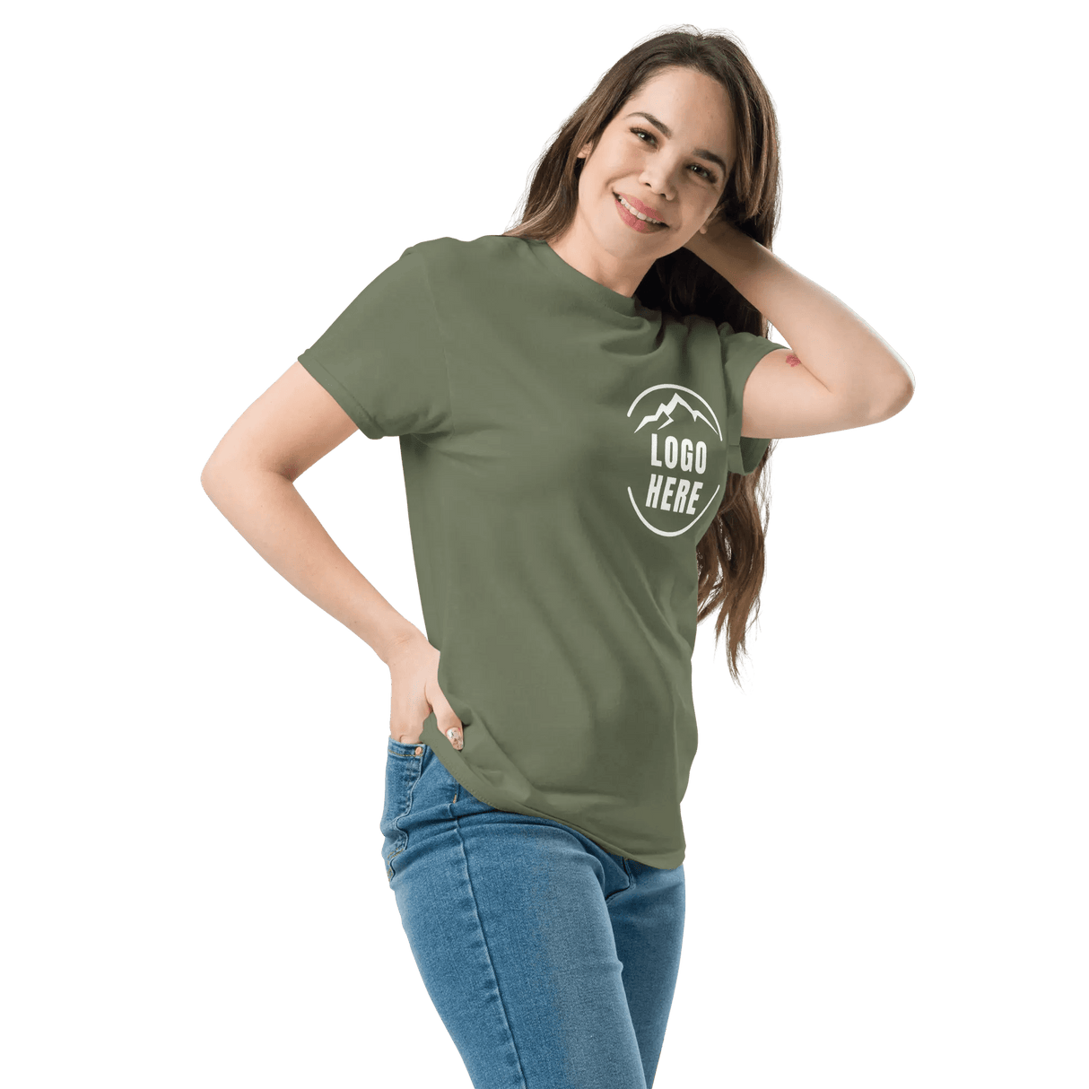 Custom Women's Gildan Printed Crewneck T-Shirt - Arklavo