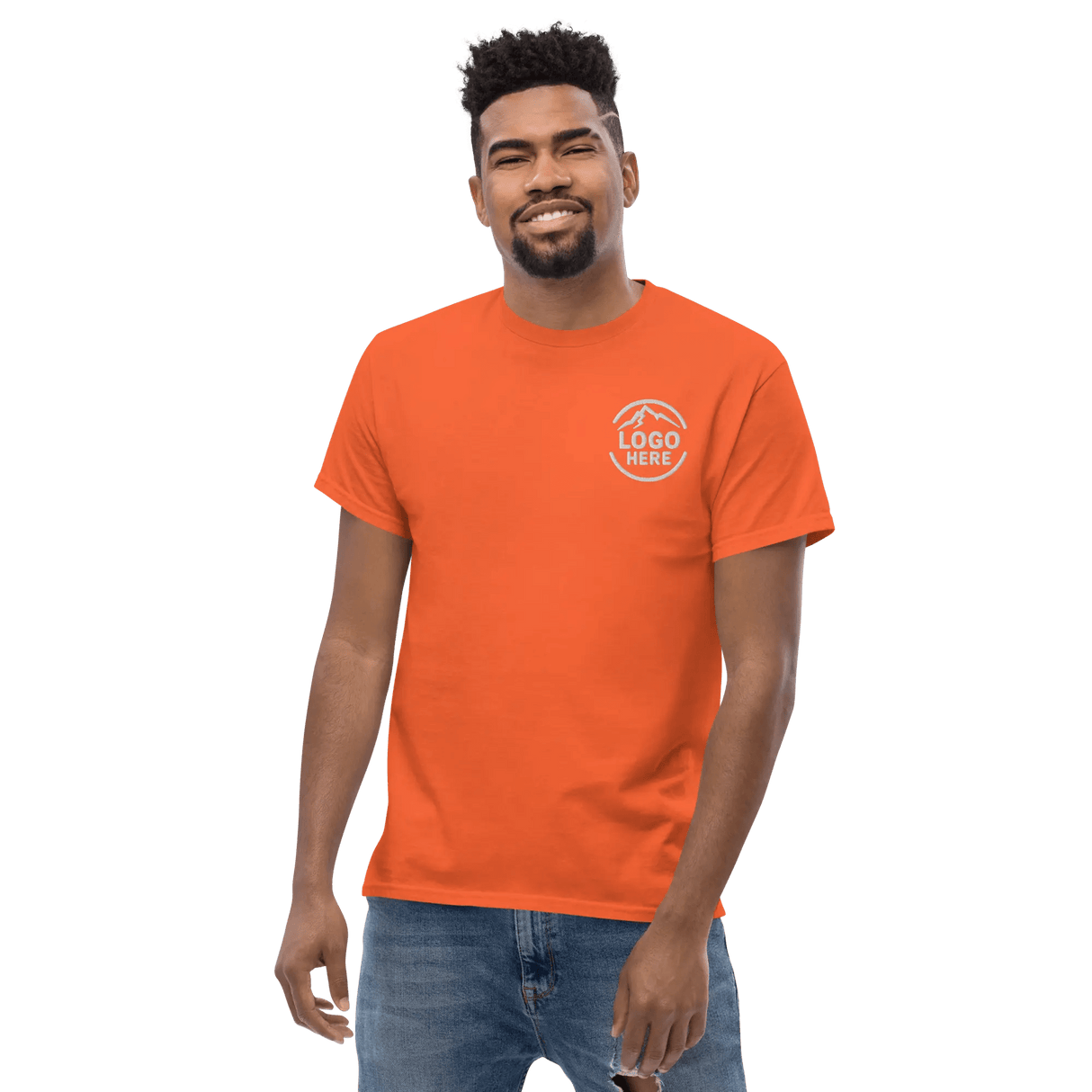 Custom Men's Gildan Embroidered Crewneck T-Shirt - Arklavo