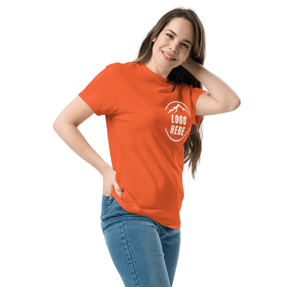 Custom Women's Gildan Printed Crewneck T-Shirt - Arklavo