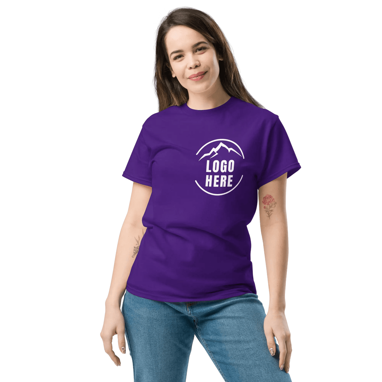 Custom Women's Gildan Printed Crewneck T-Shirt - Arklavo