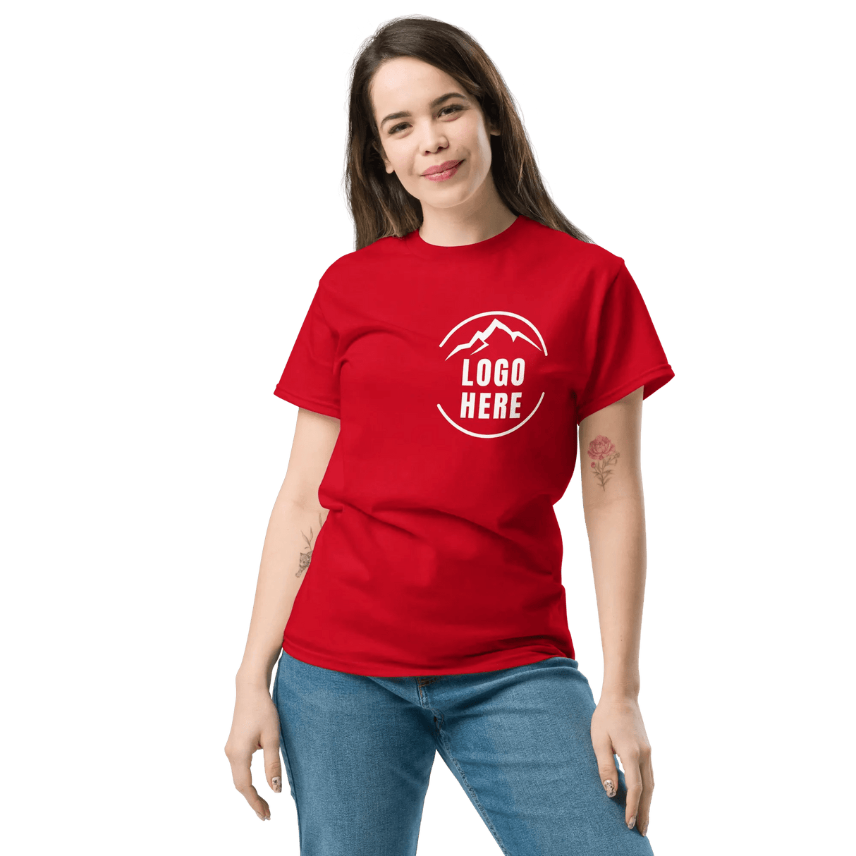 Custom Women's Gildan Printed Crewneck T-Shirt - Arklavo