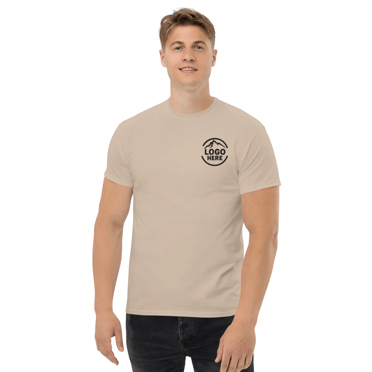 Custom Men's Gildan Embroidered Crewneck T-Shirt - Arklavo