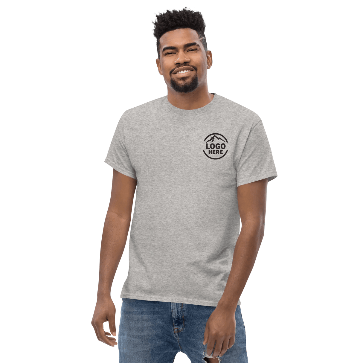 Custom Men's Gildan Embroidered Crewneck T-Shirt - Arklavo