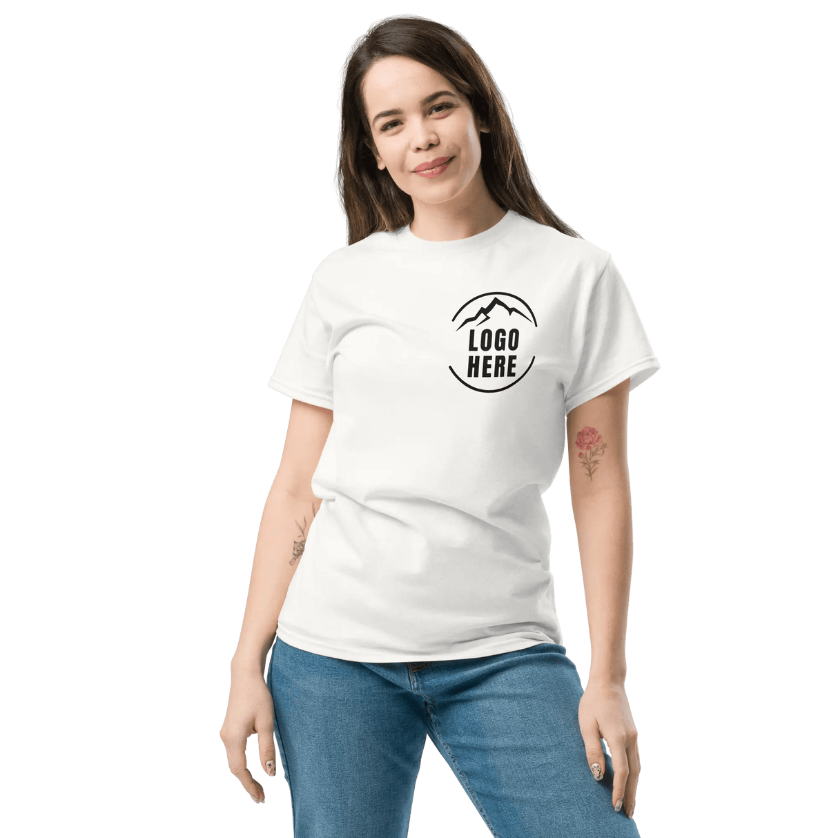 Custom Women's Gildan Printed Crewneck T-Shirt - Arklavo