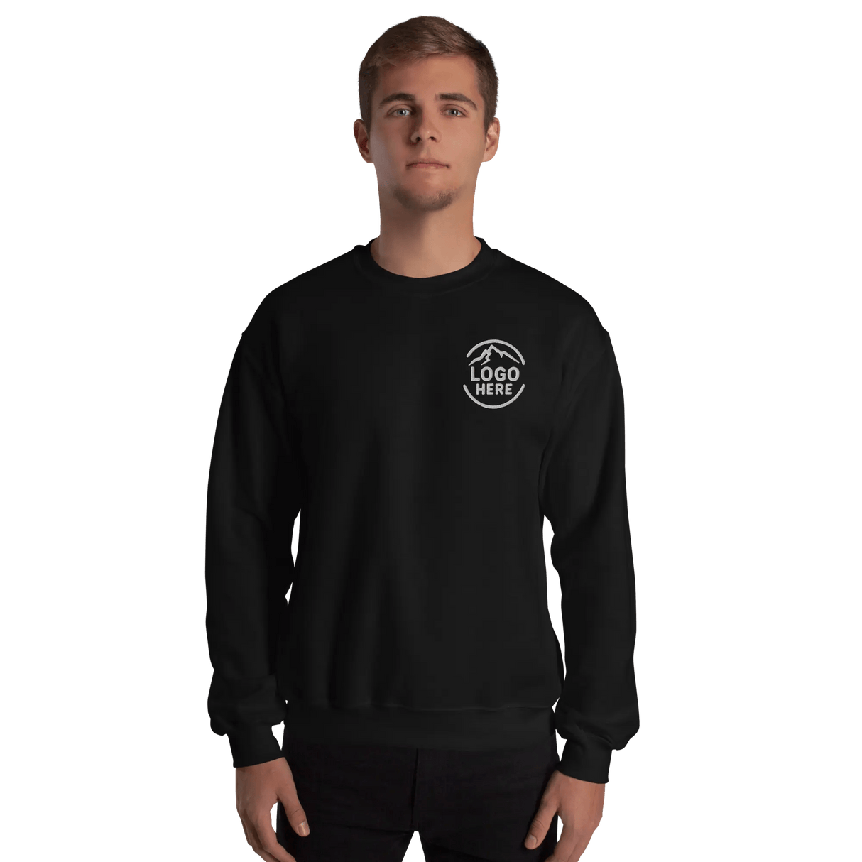 Custom Men's Gildan Embroidered Crewneck Sweatshirt - Arklavo
