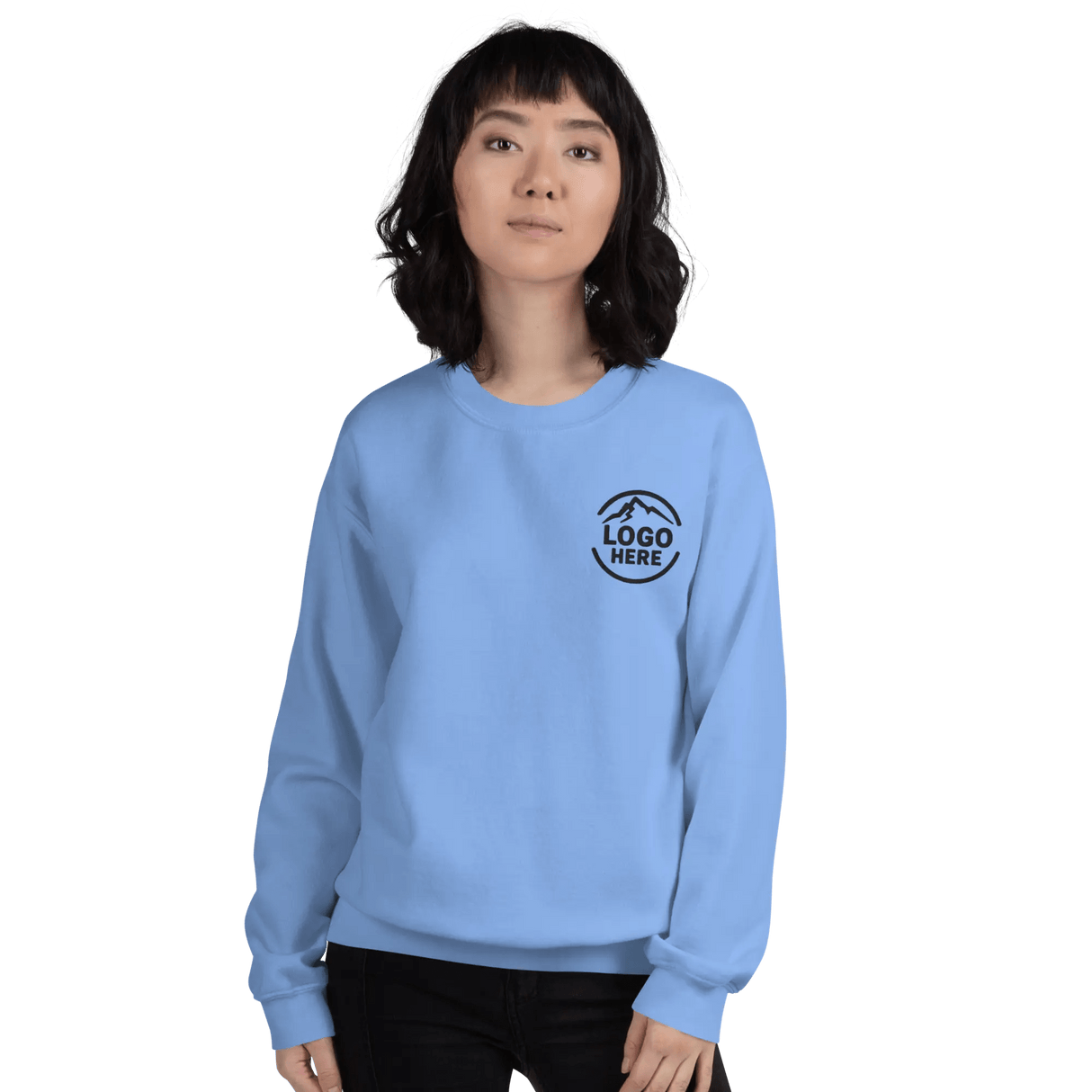 Custom Women's Gildan Embroidered Crewneck Sweatshirt - Arklavo