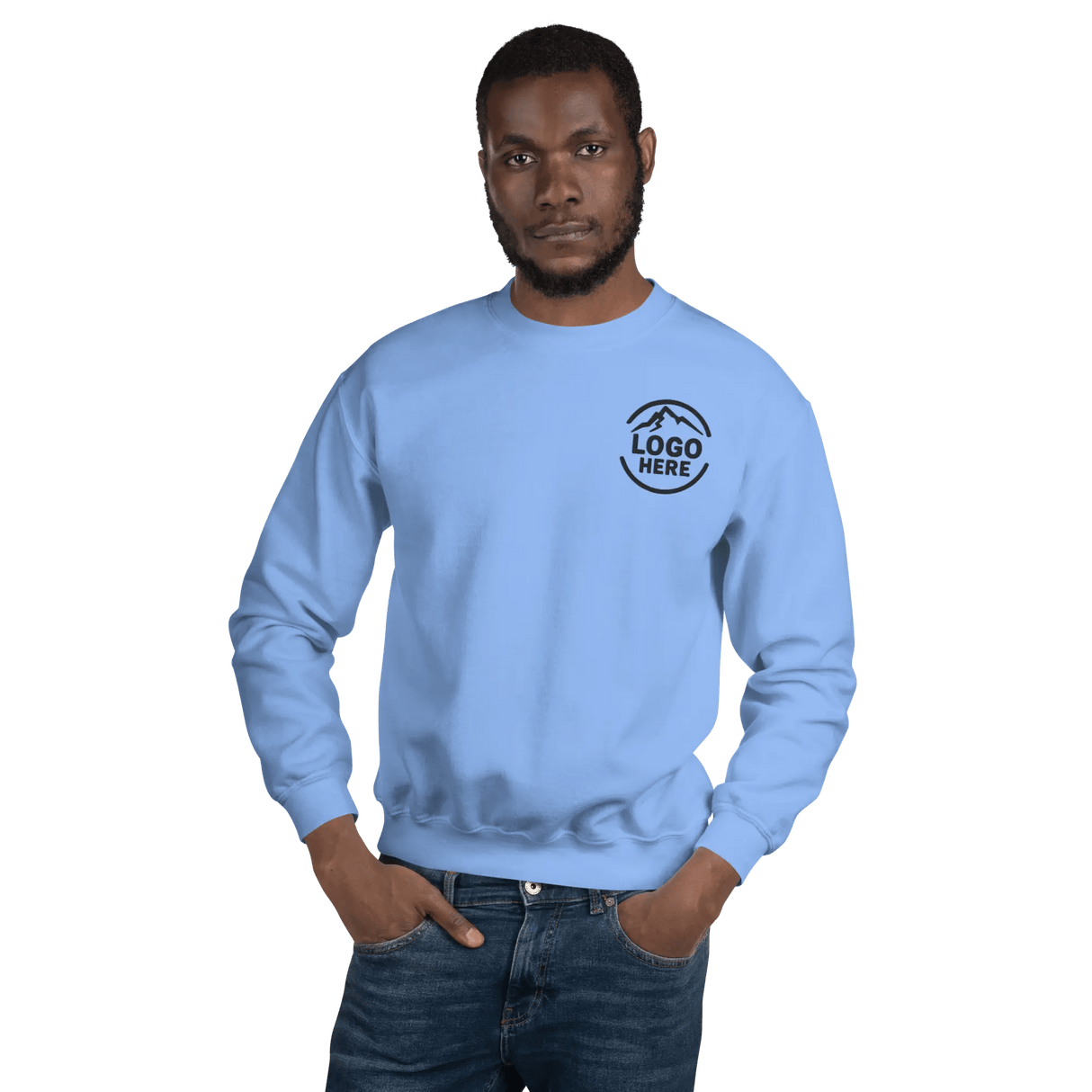 Custom Men's Gildan Embroidered Crewneck Sweatshirt - Arklavo