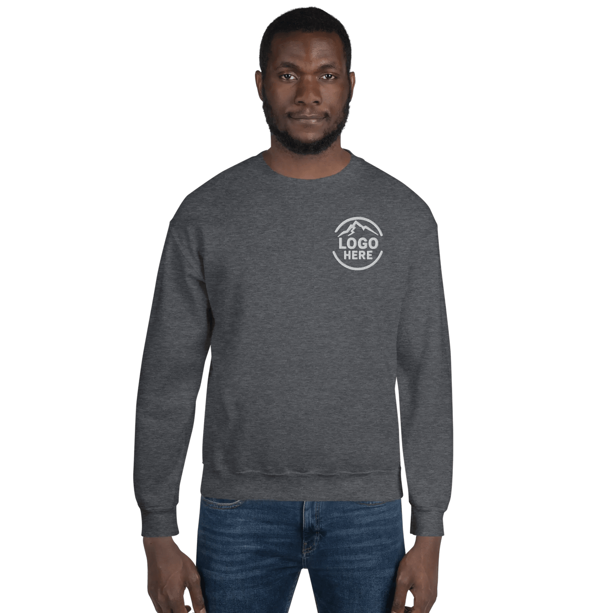 Custom Men's Gildan Embroidered Crewneck Sweatshirt - Arklavo