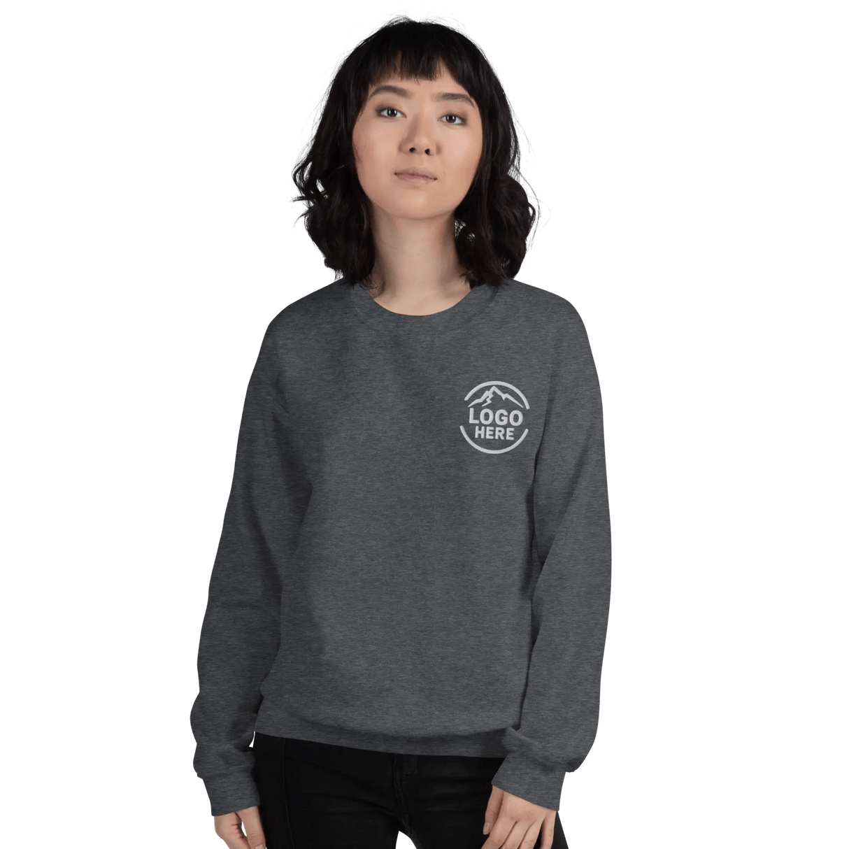 Custom Women's Gildan Embroidered Crewneck Sweatshirt - Arklavo
