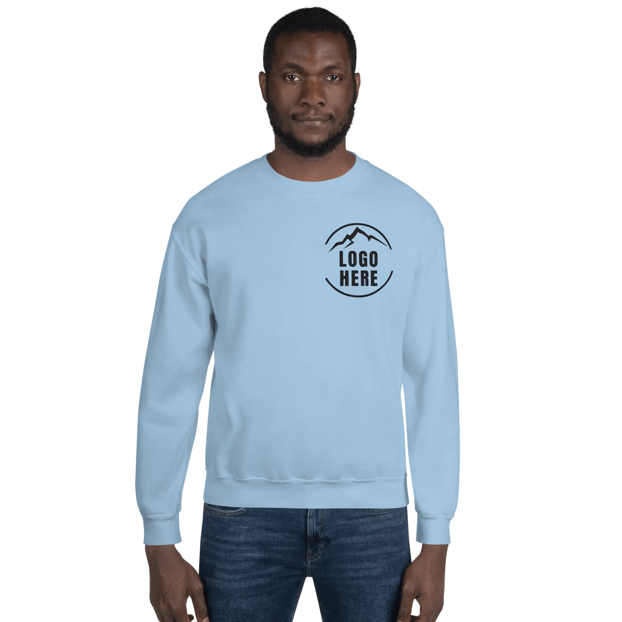 Custom Men's Gildan Printed Cotton Blend Crewneck Sweatshirt - Arklavo