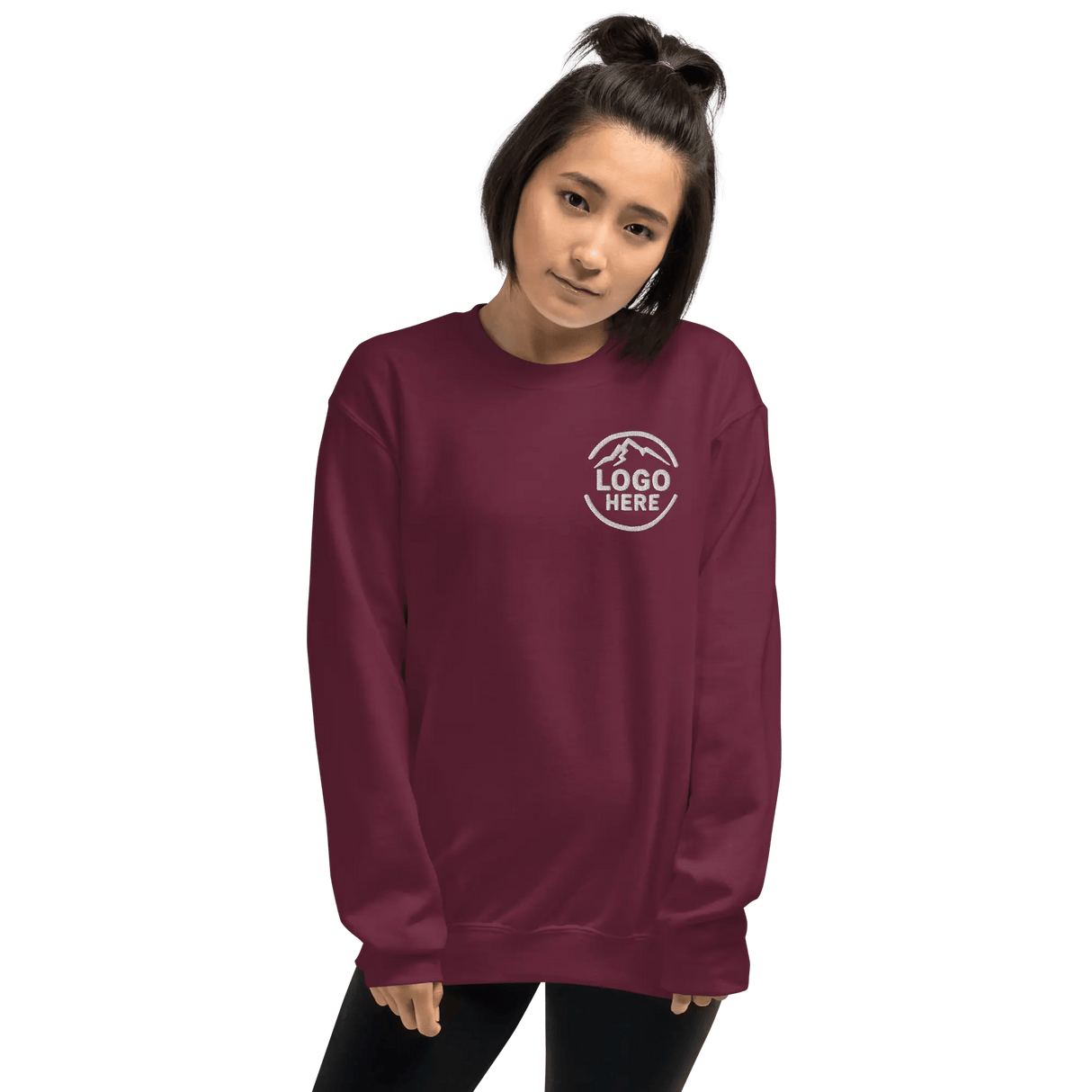 Custom Women's Gildan Embroidered Crewneck Sweatshirt - Arklavo
