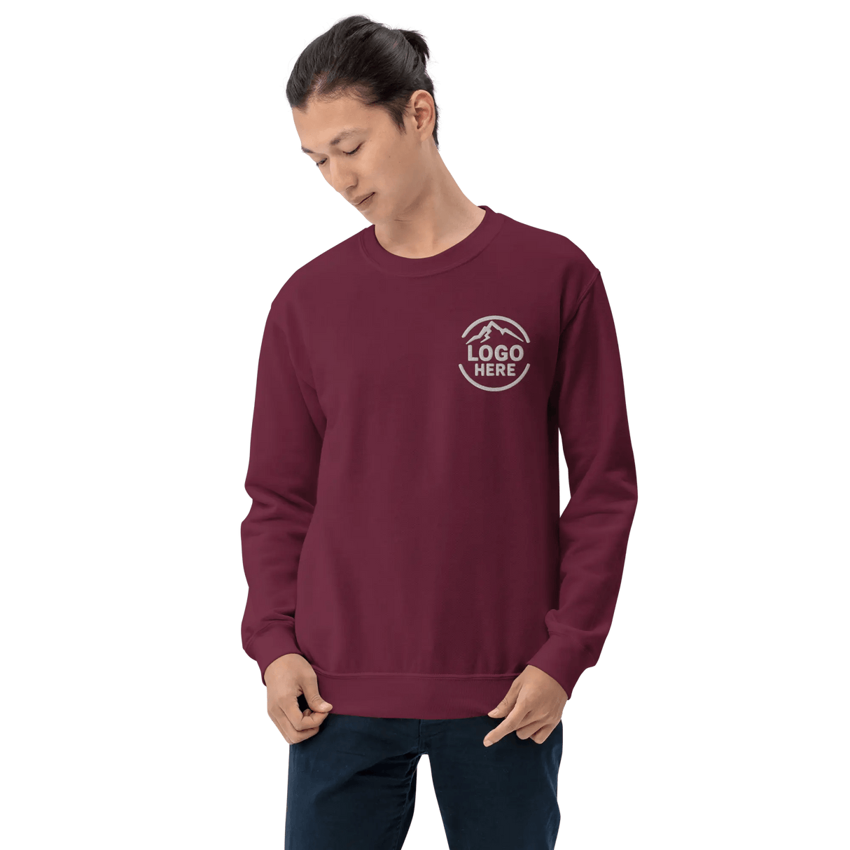 Custom Men's Gildan Embroidered Crewneck Sweatshirt - Arklavo