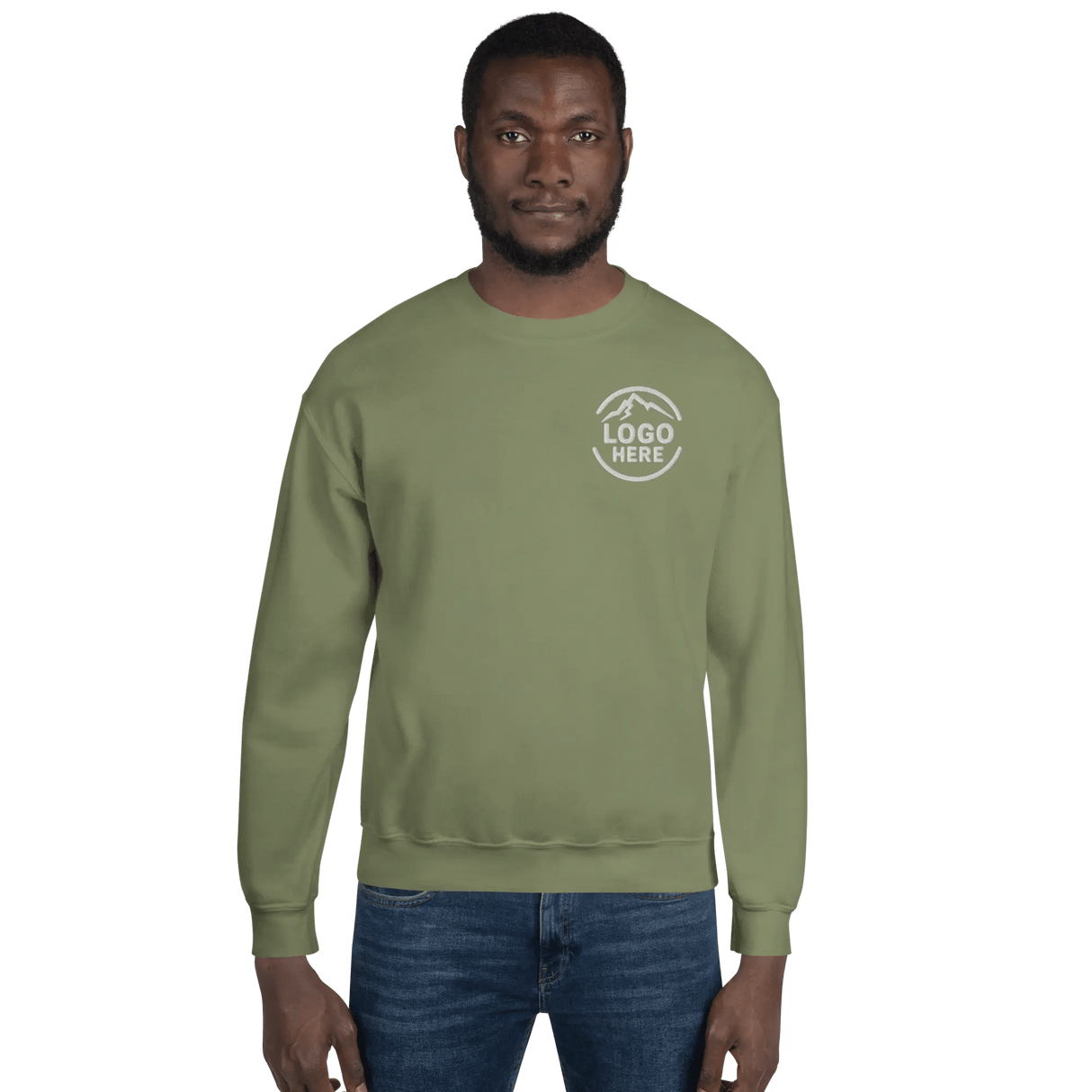 Custom Men's Gildan Embroidered Crewneck Sweatshirt - Arklavo