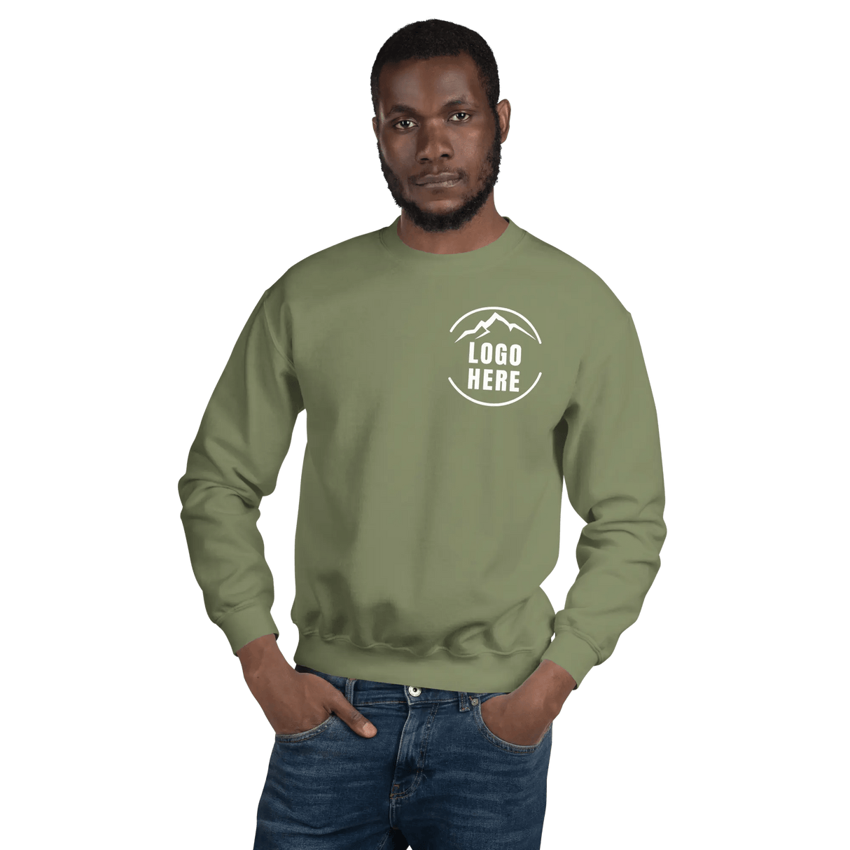 Custom Men's Gildan Printed Cotton Blend Crewneck Sweatshirt - Arklavo