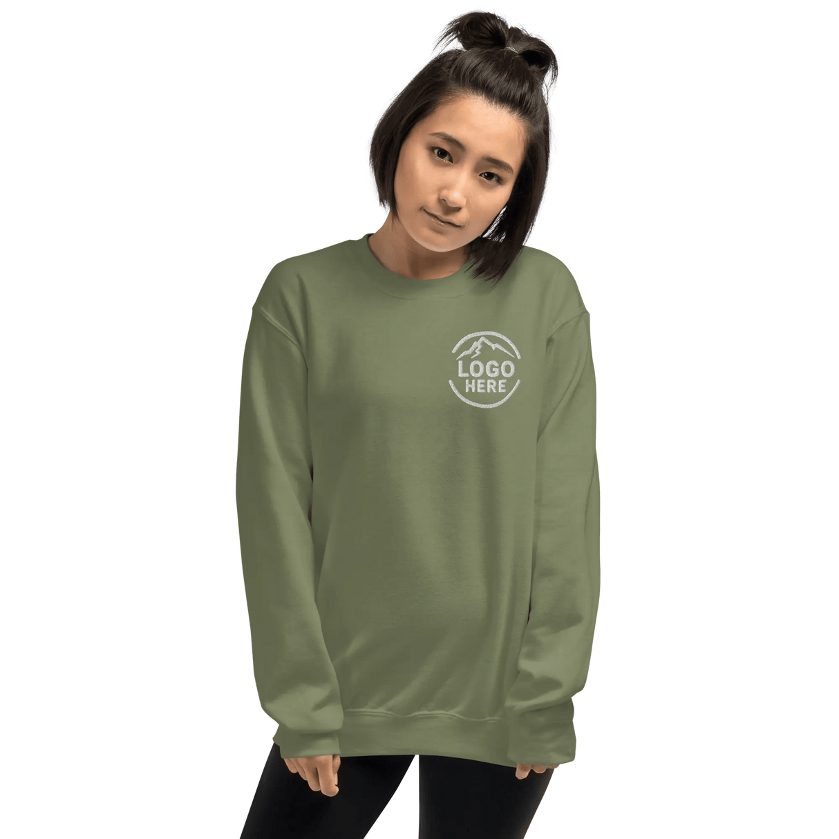 Custom Women's Gildan Embroidered Crewneck Sweatshirt - Arklavo