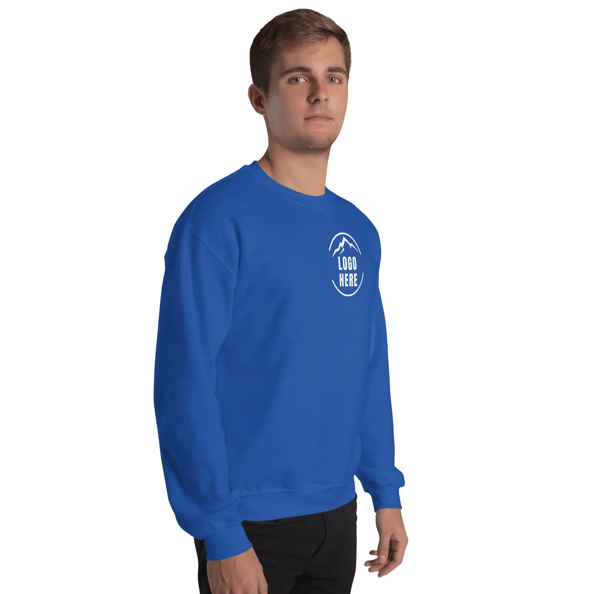 Custom Men's Gildan Printed Cotton Blend Crewneck Sweatshirt - Arklavo
